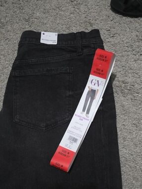 Women's Relaxed Straight Jeans - Black, Size 8